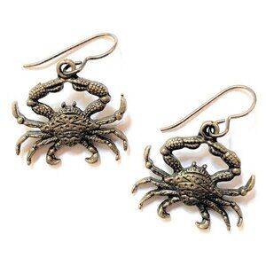 Crab Earrings Hypoallergenic Niobium Wires for Women Handmade in USA